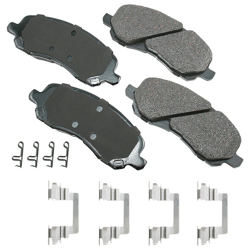 Akebono Ultra-Premium Ceramic Front Disc Brake Pads, grey